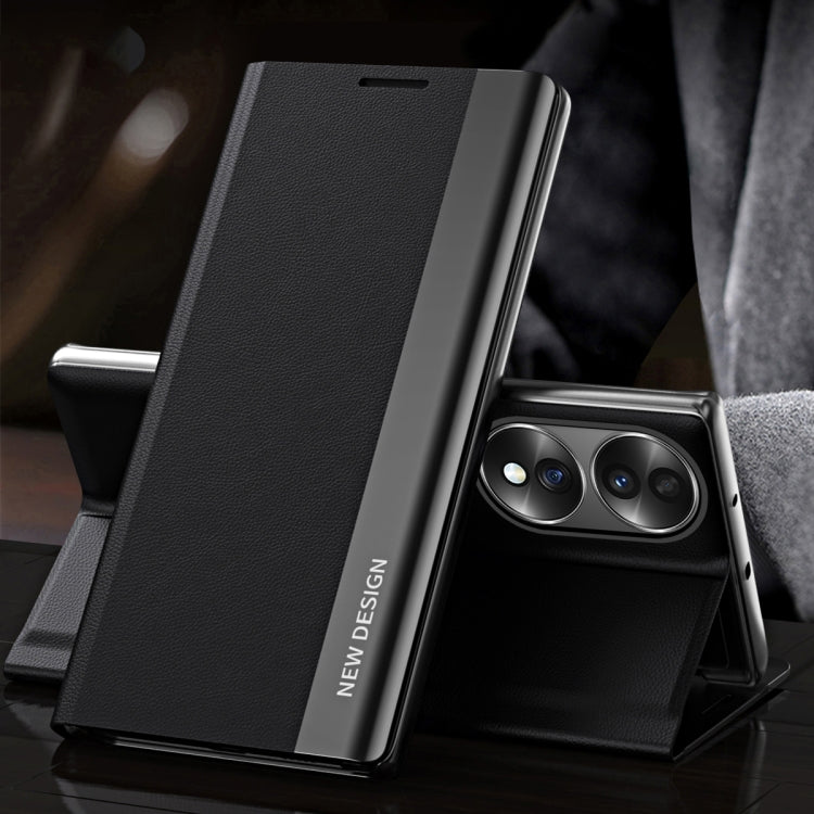Custodia per telefono in pelle magnetica elettrolitica laterale, For OPPO Reno8, For Honor 70, For Xiaomi 12T / 12T Pro / Redmi K50 Ultra