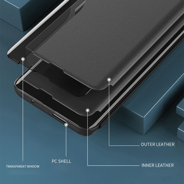Custodia per telefono in pelle flip con display laterale, For OPPO Reno8, For Honor 70, For Xiaomi Redmi A1, For Xiaomi 12T / 12T Pro / Redmi K50 Ultra