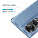 Custodia per telefono in pelle flip orizzontale placcata a specchio con supporto, For Honor 70, For Xiaomi Redmi A1, For Xiaomi 12T / 12T Pro / Redmi K50 Ultra
