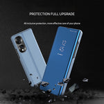 Custodia per telefono in pelle flip orizzontale placcata a specchio con supporto, For Honor 70, For Xiaomi Redmi A1, For Xiaomi 12T / 12T Pro / Redmi K50 Ultra