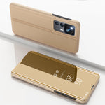 Custodia per telefono in pelle flip orizzontale placcata a specchio con supporto, For Honor 70, For Xiaomi Redmi A1, For Xiaomi 12T / 12T Pro / Redmi K50 Ultra