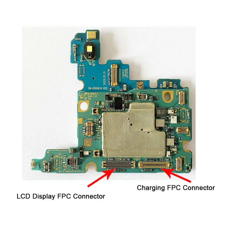 10pcs LCD Display FPC Connector on Motherboard, For Samsung Galaxy S21+ 5G SM-G996B, For Samsung Galaxy S21 Ultra 5G SM-G998