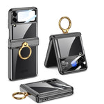 Custodia per telefono rotativa fantasma pieghevole magnetica GKK con supporto per anello, For Samsung Galaxy Z Flip4