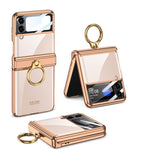 Custodia per telefono rotativa fantasma pieghevole magnetica GKK con supporto per anello, For Samsung Galaxy Z Flip4
