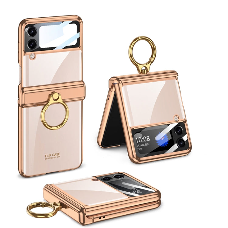 Custodia per telefono rotativa fantasma pieghevole magnetica GKK con supporto per anello, For Samsung Galaxy Z Flip4