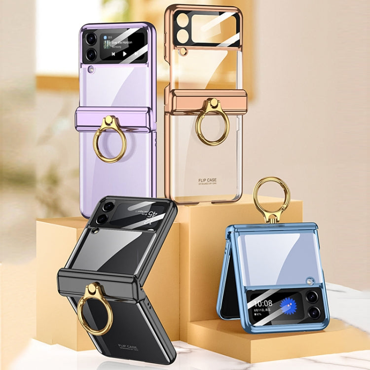 Custodia per telefono rotativa fantasma pieghevole magnetica GKK con supporto per anello, For Samsung Galaxy Z Flip4