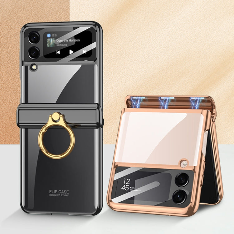 Custodia per telefono rotativa fantasma pieghevole magnetica GKK con supporto per anello, For Samsung Galaxy Z Flip4