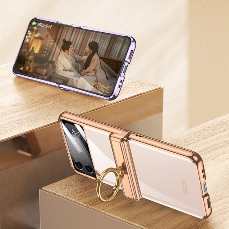 Custodia per telefono rotativa fantasma pieghevole magnetica GKK con supporto per anello, For Samsung Galaxy Z Flip4