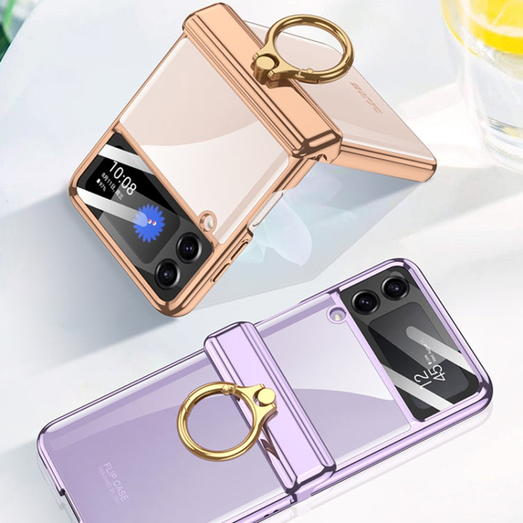 Custodia per telefono rotativa fantasma pieghevole magnetica GKK con supporto per anello, For Samsung Galaxy Z Flip4