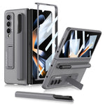 Custodia protettiva in pelle antiurto ultrasottile GKK con supporto e slot per penne, For Samsung Galaxy Z Fold4