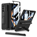 Custodia protettiva in pelle antiurto ultrasottile GKK con supporto e slot per penne, For Samsung Galaxy Z Fold4