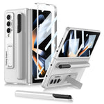 Custodia protettiva in pelle antiurto ultrasottile GKK con supporto e slot per penne, For Samsung Galaxy Z Fold4