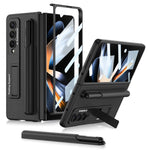 Custodia protettiva in pelle antiurto ultrasottile GKK con supporto e slot per penne, For Samsung Galaxy Z Fold4