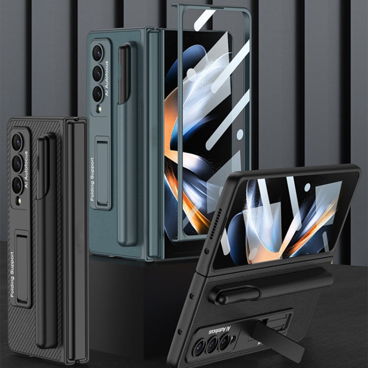 Custodia protettiva in pelle antiurto ultrasottile GKK con supporto e slot per penne, For Samsung Galaxy Z Fold4