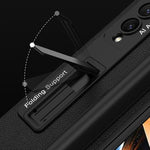 Custodia protettiva in pelle antiurto ultrasottile GKK con supporto e slot per penne, For Samsung Galaxy Z Fold4