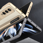 Custodia protettiva in pelle antiurto ultrasottile GKK con supporto e slot per penne, For Samsung Galaxy Z Fold4