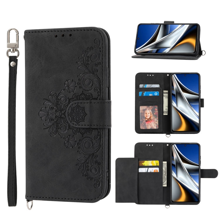 Custodia per telefono in pelle con portafoglio in rilievo con fiori al tatto, For Xiaomi Poco X4 Pro 5G Global, For Xiaomi Redmi Note 10 4G/Note 10S 4G, For Xiaomi Redmi Note 10 Pro, For Xiaomi Redmi Note 11T Pro/Note 11T Pro+ 5G                       ...