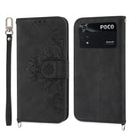 Custodia per telefono in pelle con portafoglio in rilievo con fiori al tatto, For Xiaomi Poco X4 Pro 5G Global, For Xiaomi Redmi Note 10 4G/Note 10S 4G, For Xiaomi Redmi Note 10 Pro, For Xiaomi Redmi Note 11T Pro/Note 11T Pro+ 5G                       ...