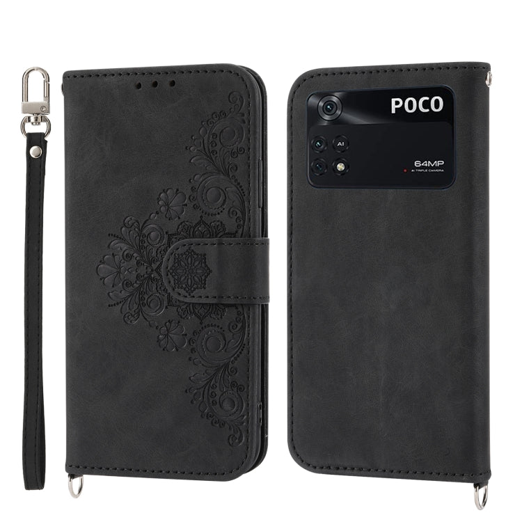 Custodia per telefono in pelle con portafoglio in rilievo con fiori al tatto, For Xiaomi Poco X4 Pro 5G Global, For Xiaomi Redmi Note 10 4G/Note 10S 4G, For Xiaomi Redmi Note 10 Pro, For Xiaomi Redmi Note 11T Pro/Note 11T Pro+ 5G                       ...