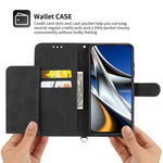 Custodia per telefono in pelle con portafoglio in rilievo con fiori al tatto, For Xiaomi Poco X4 Pro 5G Global, For Xiaomi Redmi Note 10 4G/Note 10S 4G, For Xiaomi Redmi Note 10 Pro, For Xiaomi Redmi Note 11T Pro/Note 11T Pro+ 5G                       ...