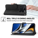 Custodia per telefono in pelle con portafoglio in rilievo con fiori al tatto, For Xiaomi Poco X4 Pro 5G Global, For Xiaomi Redmi Note 10 4G/Note 10S 4G, For Xiaomi Redmi Note 10 Pro, For Xiaomi Redmi Note 11T Pro/Note 11T Pro+ 5G                       ...