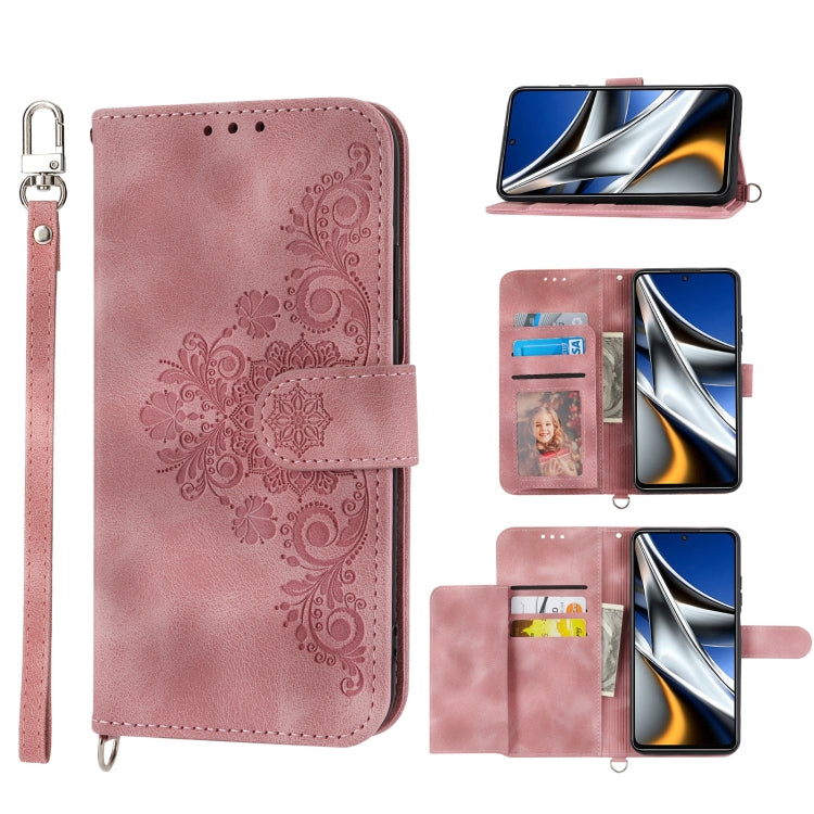 Custodia per telefono in pelle con portafoglio in rilievo con fiori al tatto, For Xiaomi Poco X4 Pro 5G Global, For Xiaomi Redmi Note 10 4G/Note 10S 4G, For Xiaomi Redmi Note 10 Pro, For Xiaomi Redmi Note 11T Pro/Note 11T Pro+ 5G                       ...