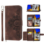 Custodia per telefono in pelle con portafoglio in rilievo con fiori al tatto, For Xiaomi Poco X4 Pro 5G Global, For Xiaomi Redmi Note 10 4G/Note 10S 4G, For Xiaomi Redmi Note 10 Pro, For Xiaomi Redmi Note 11T Pro/Note 11T Pro+ 5G                       ...