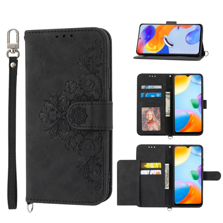 Custodia per telefono in pelle con portafoglio in rilievo con fiori al tatto, For Xiaomi Poco X4 Pro 5G Global, For Xiaomi Redmi Note 10 4G/Note 10S 4G, For Xiaomi Redmi Note 10 Pro, For Xiaomi Redmi Note 11T Pro/Note 11T Pro+ 5G                       ...