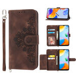 Custodia per telefono in pelle con portafoglio in rilievo con fiori al tatto, For Xiaomi Poco X4 Pro 5G Global, For Xiaomi Redmi Note 10 4G/Note 10S 4G, For Xiaomi Redmi Note 10 Pro, For Xiaomi Redmi Note 11T Pro/Note 11T Pro+ 5G                       ...