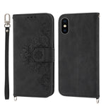 Custodia per telefono in pelle con portafoglio in rilievo con fiori al tatto, For Samsung Galaxy A22 5G JP Version, For Samsung Galaxy A22 4G, For Samsung Galaxy A12 5G/M12, For Samsung Galaxy A14 5G