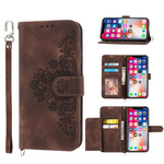 Custodia per telefono in pelle con portafoglio in rilievo con fiori al tatto, For Samsung Galaxy A22 5G JP Version, For Samsung Galaxy A22 4G, For Samsung Galaxy A12 5G/M12, For Samsung Galaxy A14 5G