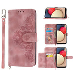 Custodia per telefono in pelle con portafoglio in rilievo con fiori al tatto, For Samsung Galaxy A22 5G JP Version, For Samsung Galaxy A22 4G, For Samsung Galaxy A12 5G/M12, For Samsung Galaxy A14 5G