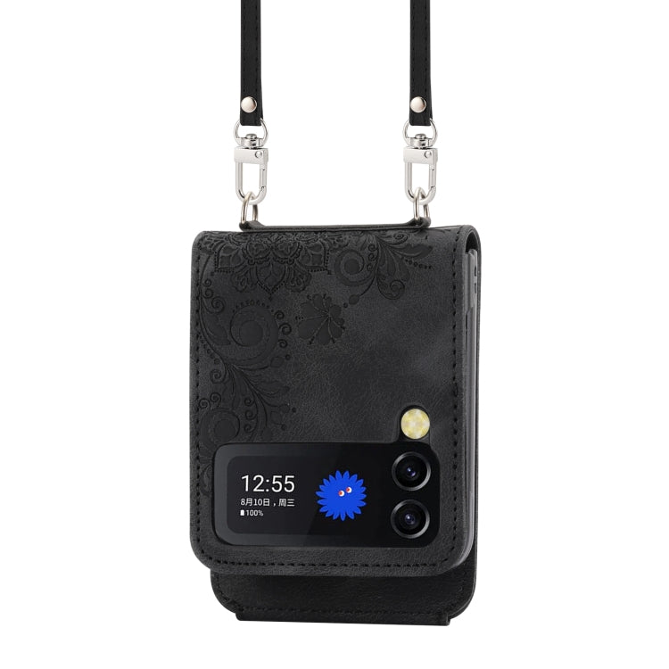 Custodia per telefono in pelle con portafoglio in rilievo con fiori al tatto, For Samsung Galaxy Z Flip4, For Samsung Galaxy Z Flip3 5G, For Samsung Galaxy Z Fold3 5G, For Samsung Galaxy Z Fold4