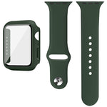 Imak Silicone Watch Band PC Frame con pellicola in vetro temperato, For Apple Watch SE 2022 40mm, For Apple Watch SE 2022 44mm