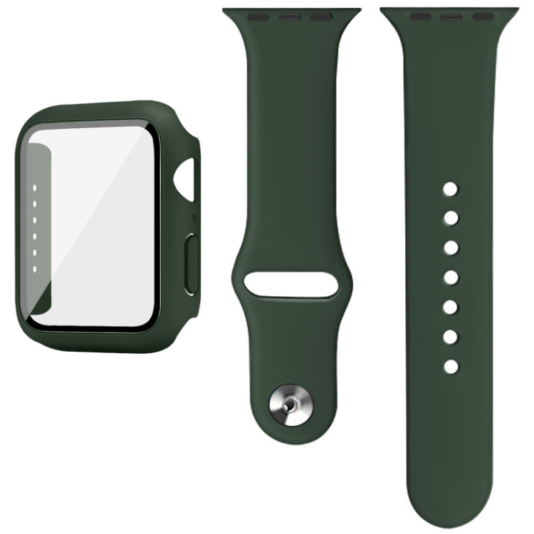 Imak Silicone Watch Band PC Frame con pellicola in vetro temperato, For Apple Watch SE 2022 40mm, For Apple Watch SE 2022 44mm