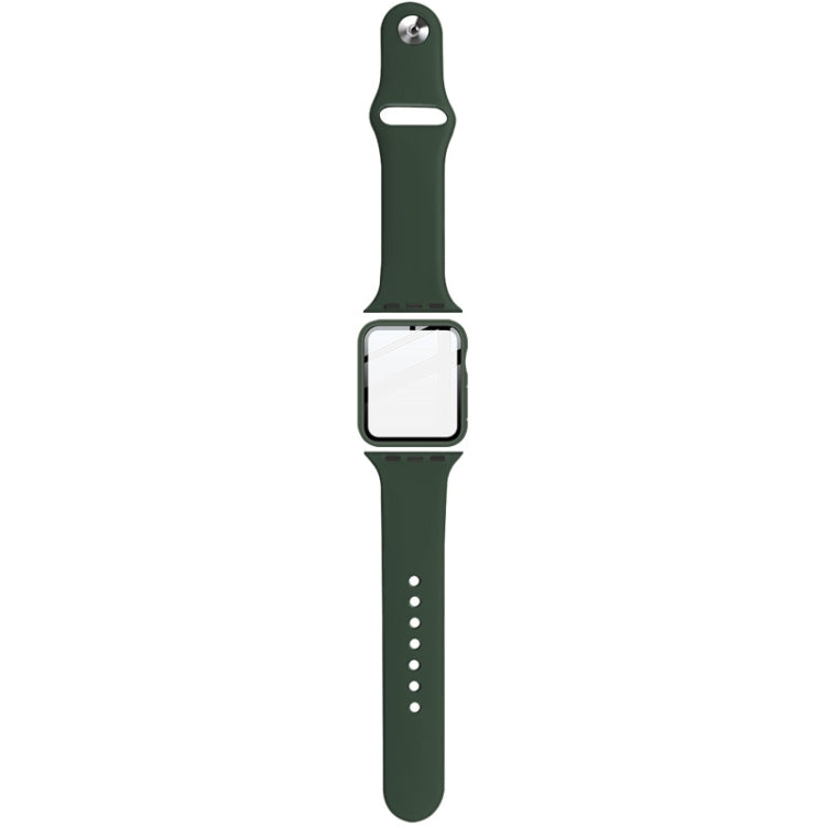 Imak Silicone Watch Band PC Frame con pellicola in vetro temperato, For Apple Watch SE 2022 40mm, For Apple Watch SE 2022 44mm