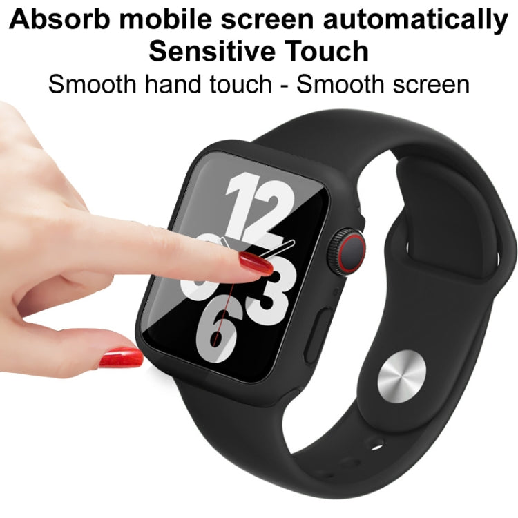 Imak Silicone Watch Band PC Frame con pellicola in vetro temperato, For Apple Watch SE 2022 40mm, For Apple Watch SE 2022 44mm