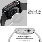 Imak Silicone Watch Band PC Frame con pellicola in vetro temperato, For Apple Watch SE 2022 40mm, For Apple Watch SE 2022 44mm