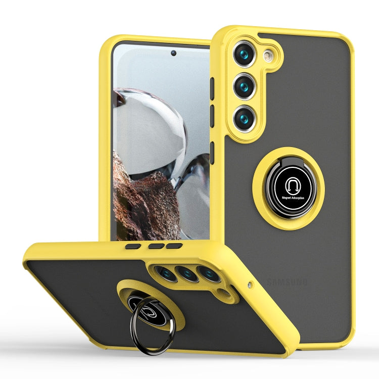 Q Shadow I Ring Kickstand Custodia per telefono ibrida per PC e TPU, For Samsung Galaxy S23 5G, For Samsung Galaxy S23+ 5G