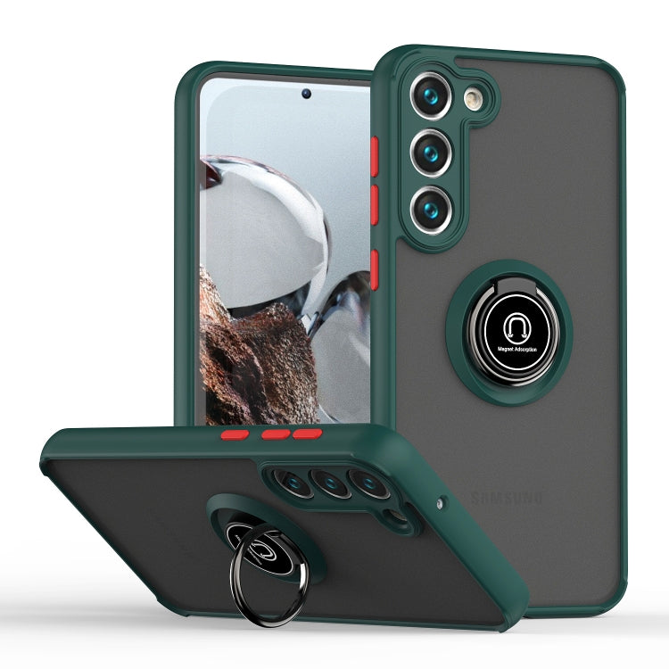 Q Shadow I Ring Kickstand Custodia per telefono ibrida per PC e TPU, For Samsung Galaxy S23 5G, For Samsung Galaxy S23+ 5G