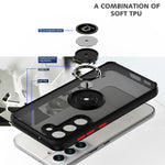 Q Shadow I Ring Kickstand Custodia per telefono ibrida per PC e TPU, For Samsung Galaxy S23 5G, For Samsung Galaxy S23+ 5G