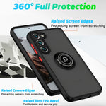 Q Shadow I Ring Kickstand Custodia per telefono ibrida per PC e TPU, For Samsung Galaxy S23 5G, For Samsung Galaxy S23+ 5G