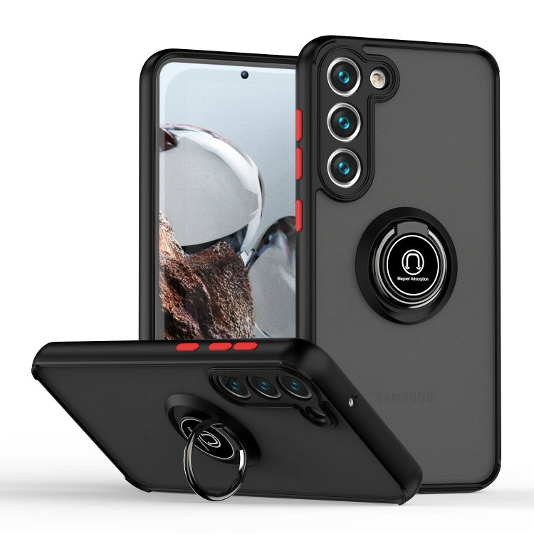 Q Shadow I Ring Kickstand Custodia per telefono ibrida per PC e TPU, For Samsung Galaxy S23 5G, For Samsung Galaxy S23+ 5G