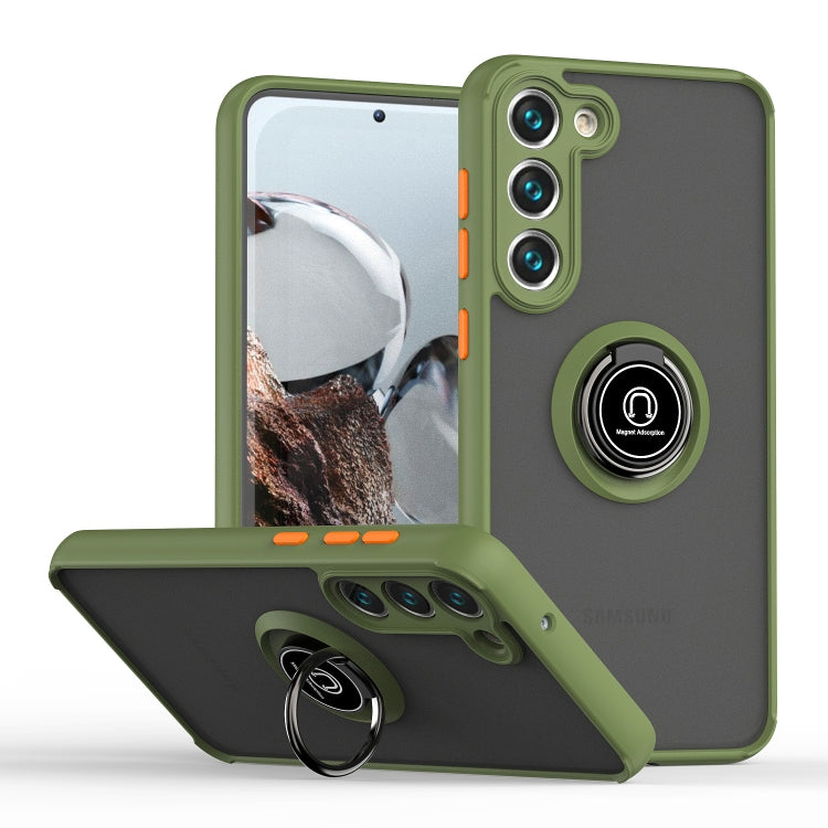 Q Shadow I Ring Kickstand Custodia per telefono ibrida per PC e TPU, For Samsung Galaxy S23 5G, For Samsung Galaxy S23+ 5G