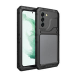 Custodia per telefono in metallo + silicone con protezione per lo schermo, For Samsung Galaxy S22 5G, For Samsung Galaxy S22+ 5G, For Samsung Galaxy S22 Ultra 5G