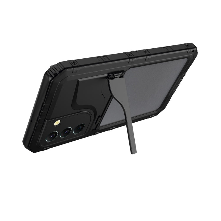 Custodia per telefono in metallo + silicone con protezione per lo schermo, For Samsung Galaxy S22 5G, For Samsung Galaxy S22+ 5G, For Samsung Galaxy S22 Ultra 5G