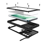 Custodia per telefono in metallo + silicone con protezione per lo schermo, For Samsung Galaxy S22 5G, For Samsung Galaxy S22+ 5G, For Samsung Galaxy S22 Ultra 5G
