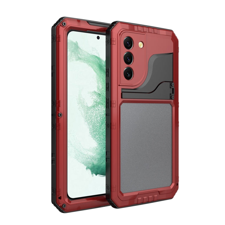 Custodia per telefono in metallo + silicone con protezione per lo schermo, For Samsung Galaxy S22 5G, For Samsung Galaxy S22+ 5G, For Samsung Galaxy S22 Ultra 5G