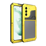 Custodia per telefono in metallo + silicone con protezione per lo schermo, For Samsung Galaxy S22 5G, For Samsung Galaxy S22+ 5G, For Samsung Galaxy S22 Ultra 5G