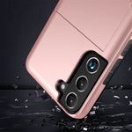 Custodia per telefono con armatura antiurto con slot per schede, For Samsung Galaxy S23 5G, For Samsung Galaxy S23+ 5G, For Samsung Galaxy S23 Ultra 5G